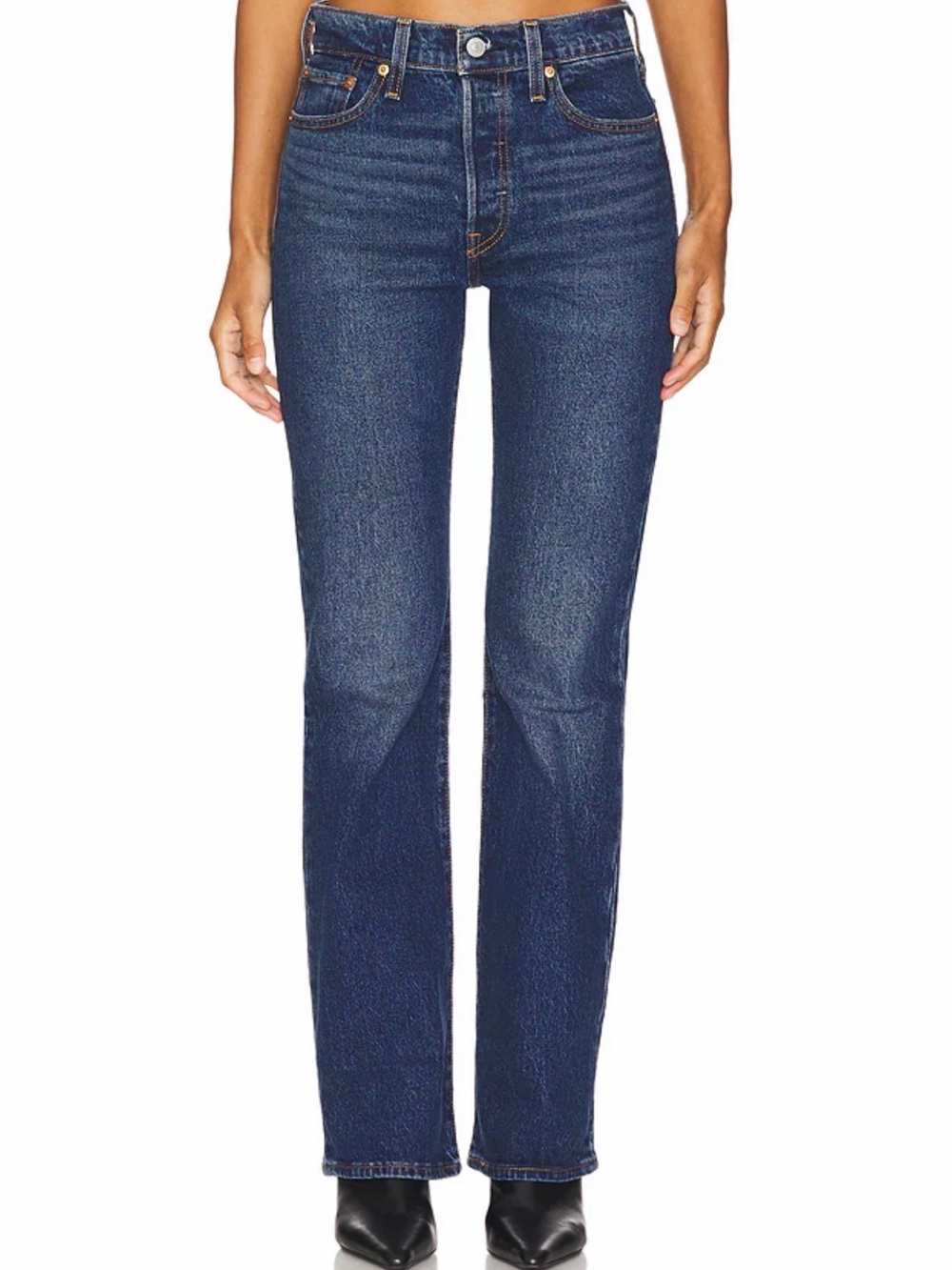 Levi's Wedgie Bootcut Dark Blue Jeans - Women's